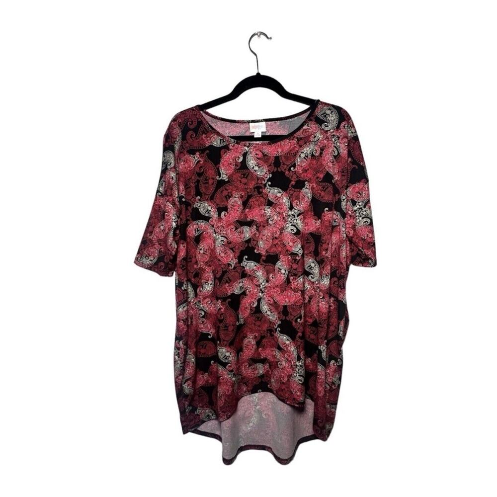 LuLaRoe Women’s Oversized Flowy Black Pink Paisley Irma Tunic Size Small (8-10)